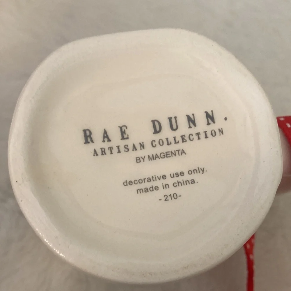 Rae Dunn Holly and Jolly Mini Mug Ornaments